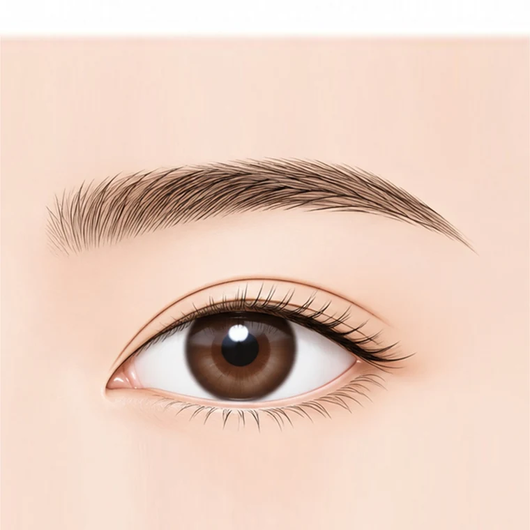 Ilustrasi Kelopak Mata Ganda In-out line