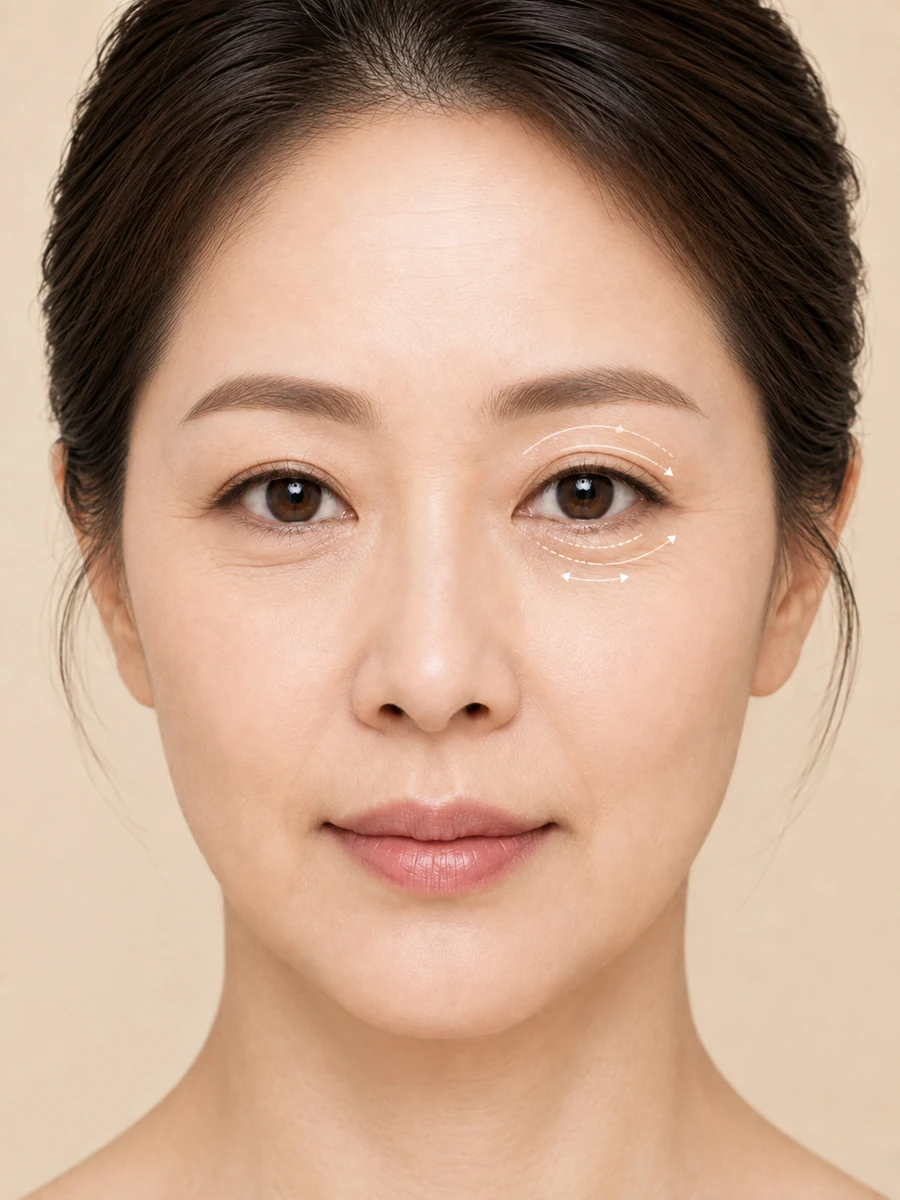 上眼瞼と下眼瞼をあわせて考慮したバランスデザイン